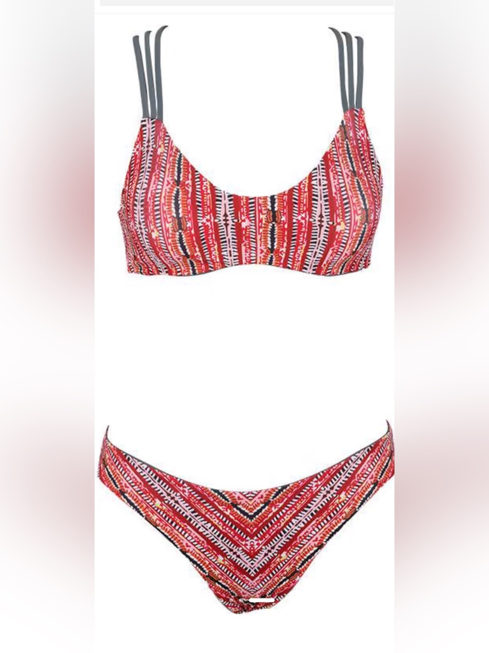 Cupshe Red Patterned Two-Piece Bikini Set